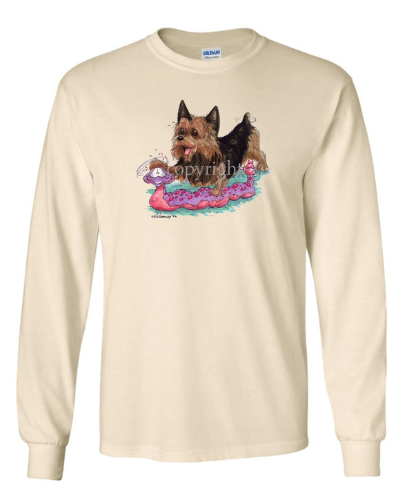 Australian Terrier - With Toy Snake - Caricature - Long Sleeve T-Shirt
