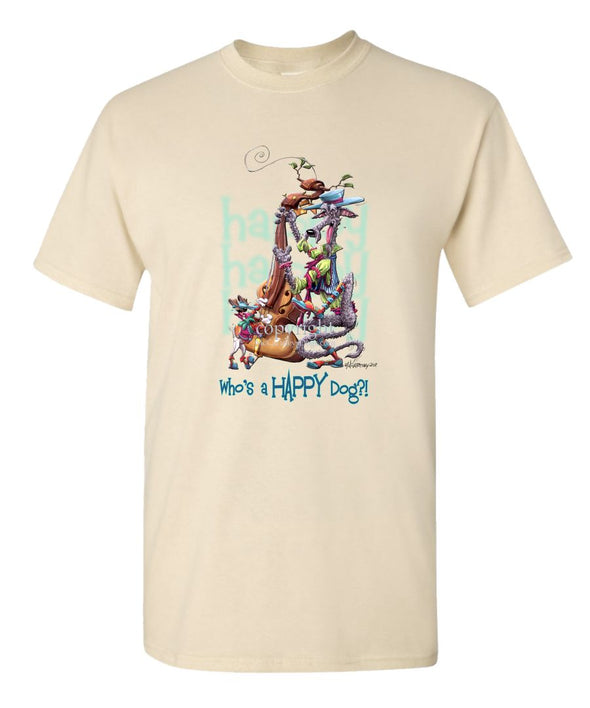 Scottish Deerhound - Who's A Happy Dog - T-Shirt