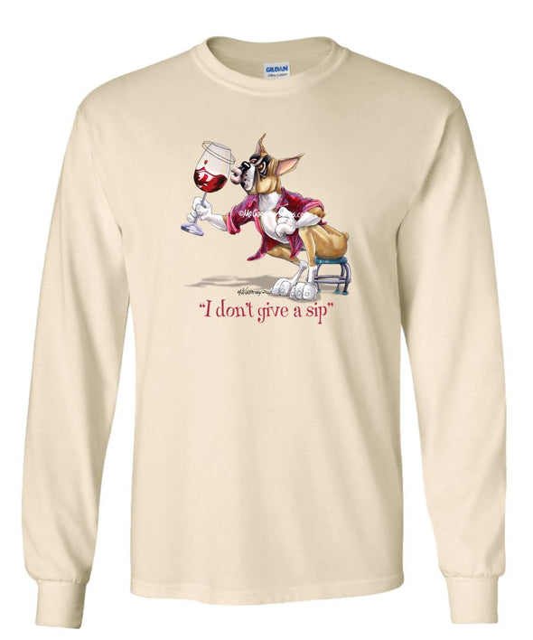 Boxer - I Don't Give a Sip - Long Sleeve T-Shirt