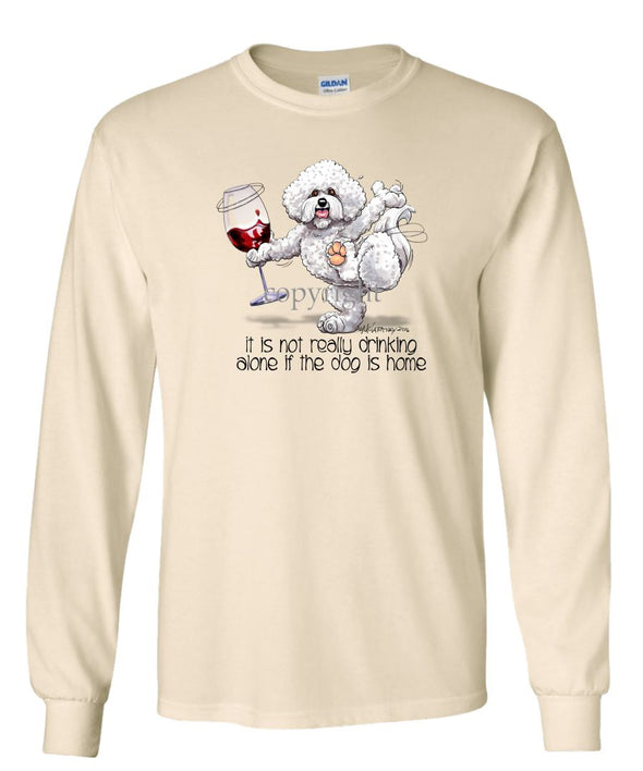 Bichon Frise - It's Drinking Alone 2 - Long Sleeve T-Shirt