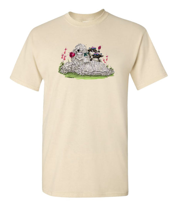 Komondor - With Rose - Caricature - T-Shirt