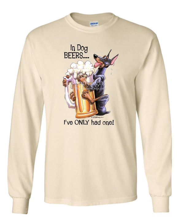 Doberman Pinscher - Dog Beers - Long Sleeve T-Shirt