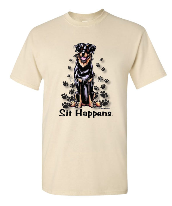 Rottweiler - Sit Happens - T-Shirt