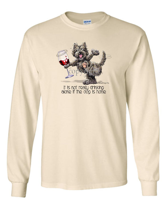 Cairn Terrier - It's Drinking Alone 2 - Long Sleeve T-Shirt