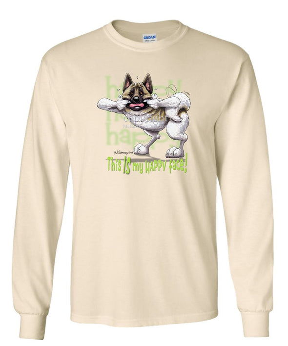 Akita - Who's A Happy Dog - Long Sleeve T-Shirt