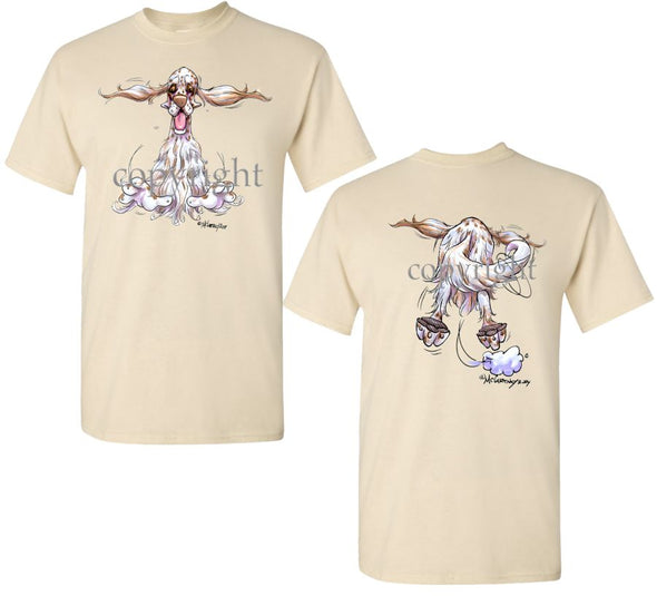 English Setter - Coming and Going - T-Shirt (Double Sided)