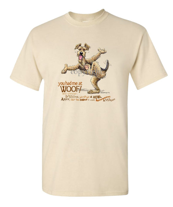 Airedale Terrier - You Had Me at Woof - T-Shirt