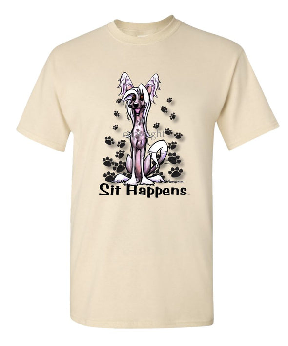 Chinese Crested - Sit Happens - T-Shirt