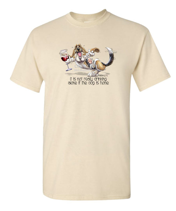 Basset Hound - It's Drinking Alone 2 - T-Shirt