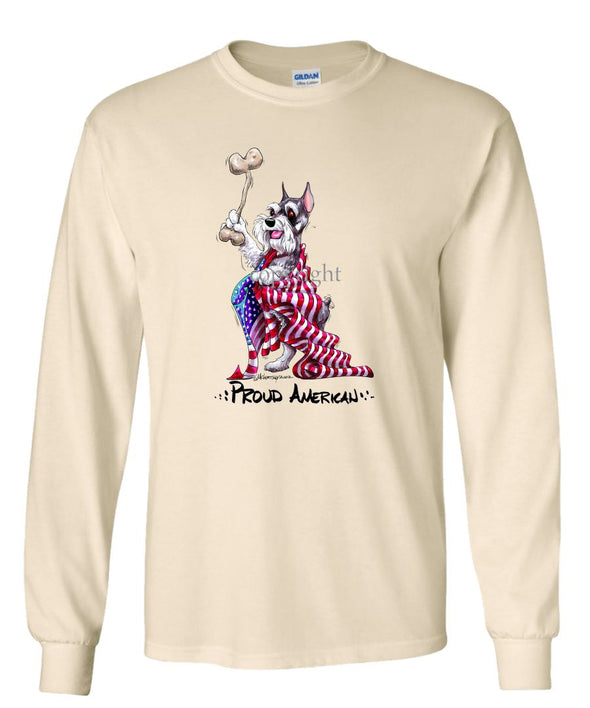 Schnauzer - Proud American - Long Sleeve T-Shirt