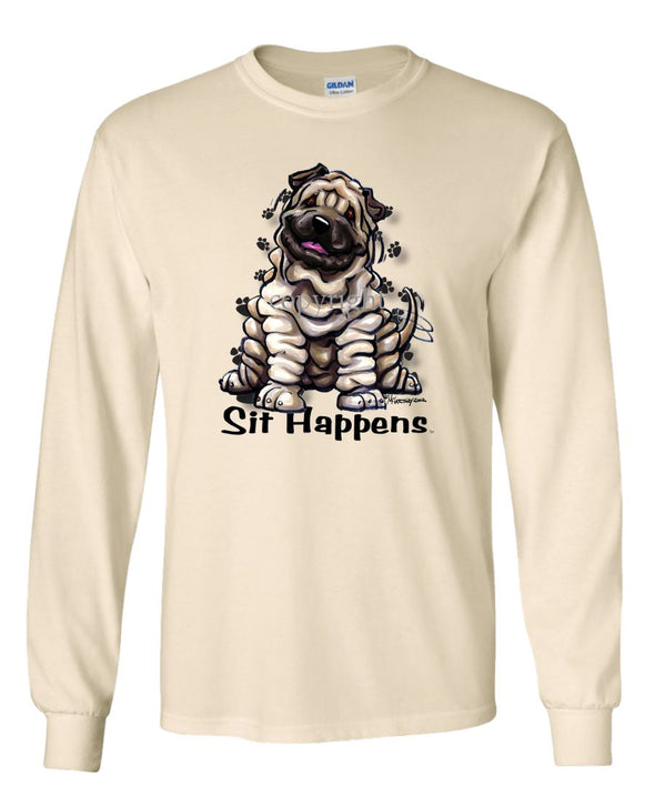 Shar Pei - Sit Happens - Long Sleeve T-Shirt
