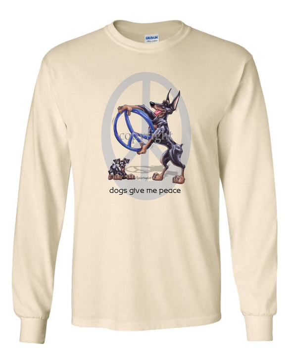 Doberman Pinscher - Peace Dogs - Long Sleeve T-Shirt