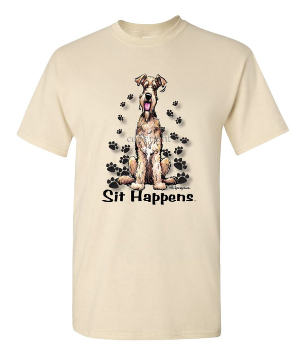 Airedale Terrier - Sit Happens - T-Shirt