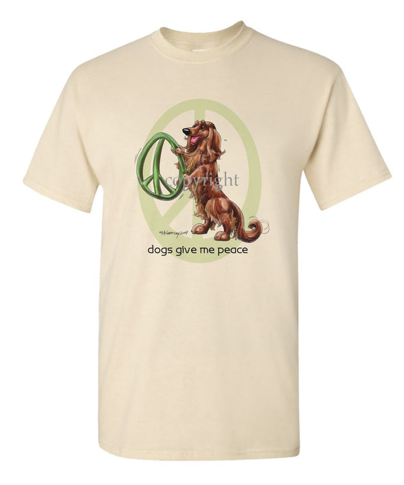 Dachshund  Longhaired - Peace Dogs - T-Shirt