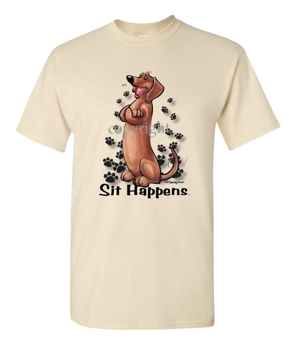 Dachshund - Sit Happens - T-Shirt