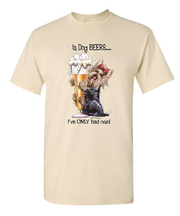 Yorkshire Terrier - Dog Beers - T-Shirt