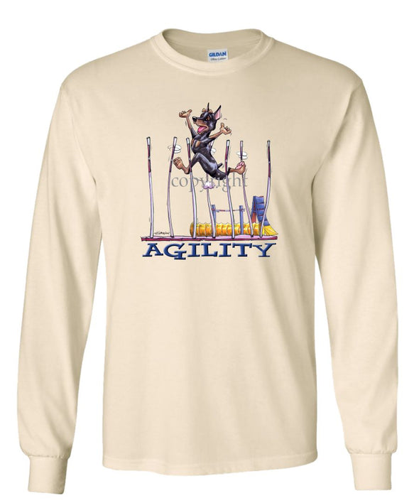 Miniature Pinscher - Agility Weave II - Long Sleeve T-Shirt