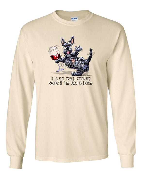 Scottish Terrier - It's Drinking Alone 2 - Long Sleeve T-Shirt