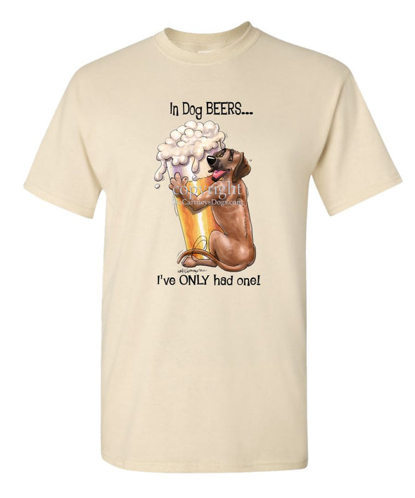 Rhodesian Ridgeback - Dog Beers - T-Shirt