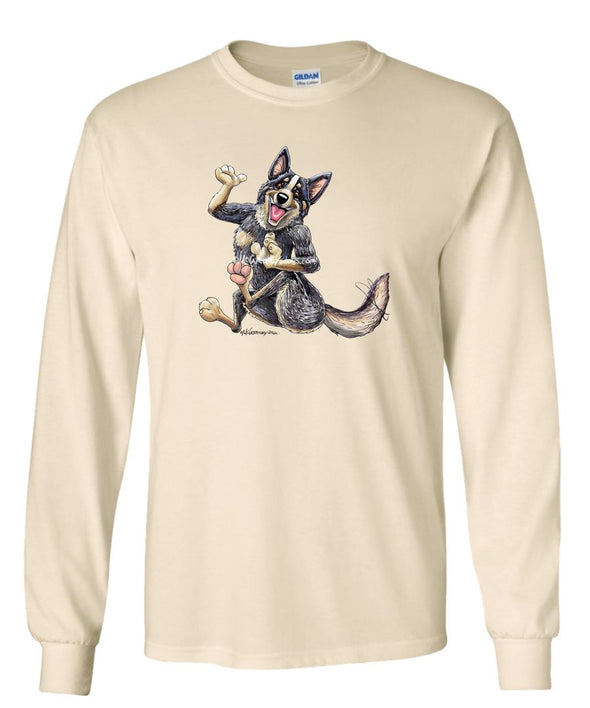 Australian Cattle Dog - Waving - Mike's Faves - Long Sleeve T-Shirt