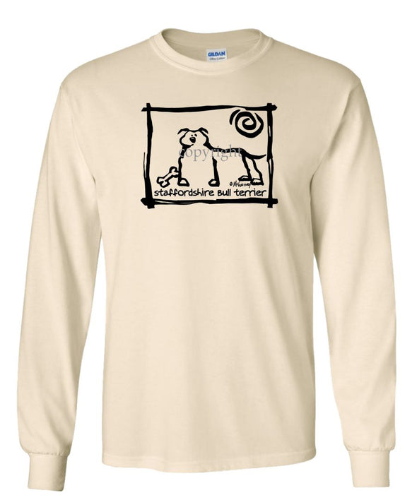 Staffordshire Bull Terrier - Cavern Canine - Long Sleeve T-Shirt
