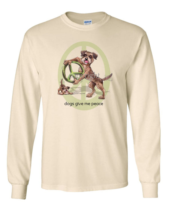 Border Terrier - Peace Dogs - Long Sleeve T-Shirt