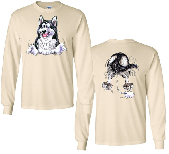 Siberian Husky - Coming and Going - Long Sleeve T-Shirt (Double Sided)