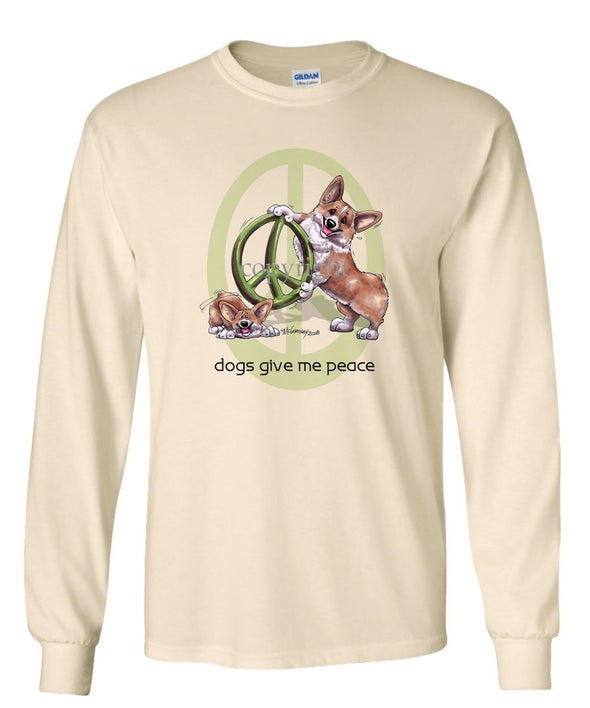 Welsh Corgi Pembroke - Peace Dogs - Long Sleeve T-Shirt