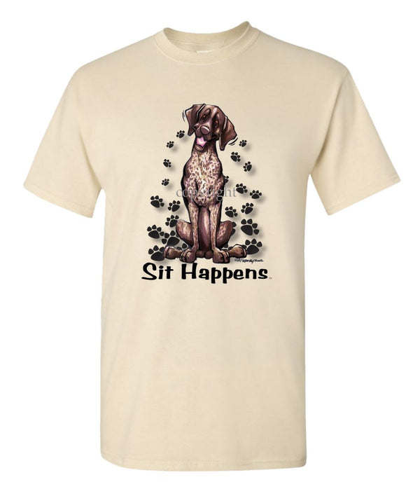 German Shorthaired Pointer - Sit Happens - T-Shirt