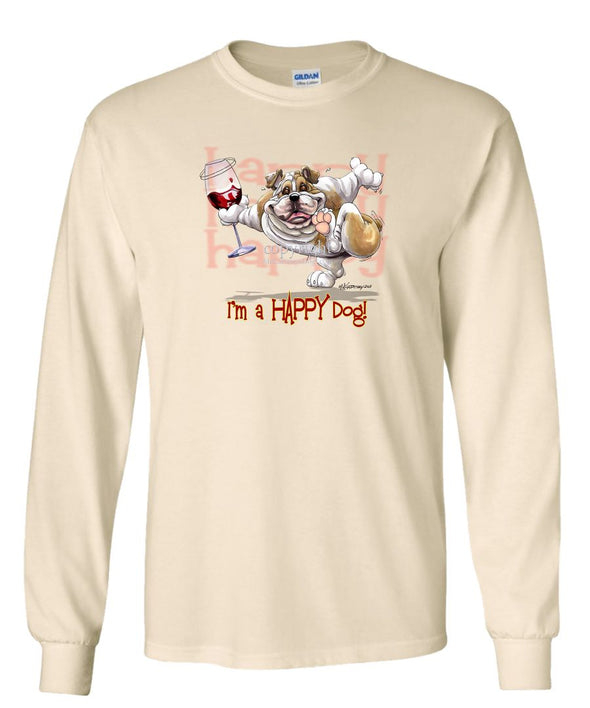 Bulldog - 2 - Who's A Happy Dog - Long Sleeve T-Shirt