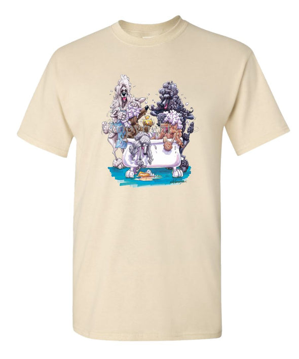 Poodle - Group Bathtub - Caricature - T-Shirt