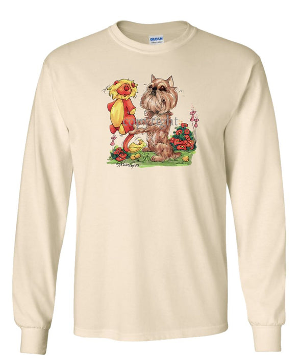 Brussels Griffon - Stuffed Lion - Caricature - Long Sleeve T-Shirt