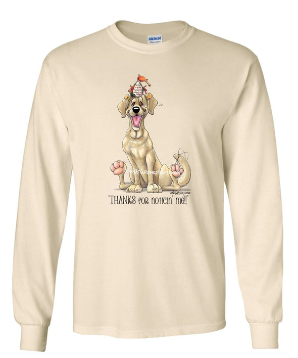 Labrador Retriever  Yellow - Noticing Me - Mike's Faves - Long Sleeve T-Shirt