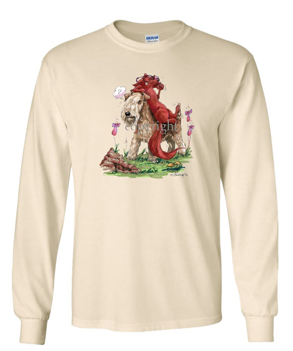 Lakeland Terrier - With Fox - Caricature - Long Sleeve T-Shirt