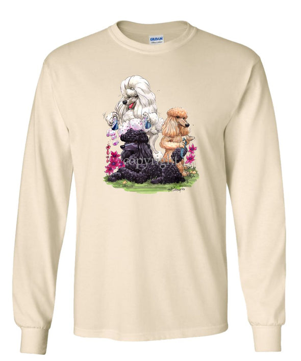 Poodle - Group Hair Spray - Caricature - Long Sleeve T-Shirt