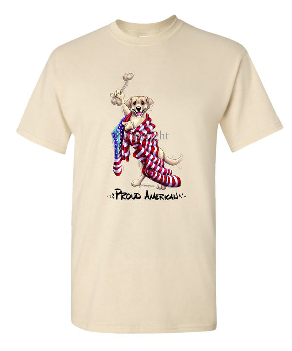 Labrador Retriever  Yellow - Proud American - T-Shirt