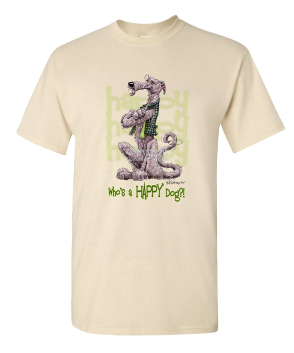 Irish Wolfhound - Who's A Happy Dog - T-Shirt