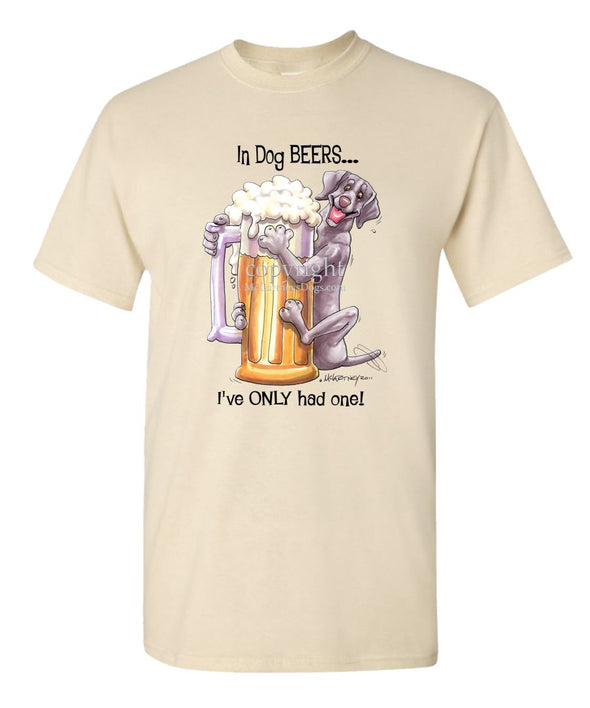 Weimaraner - Dog Beers - T-Shirt