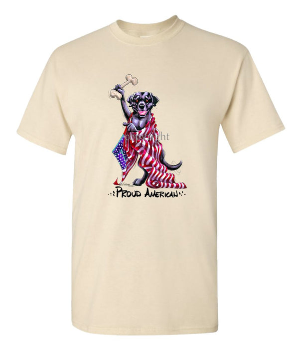 Labrador Retriever  Black - Proud American - T-Shirt