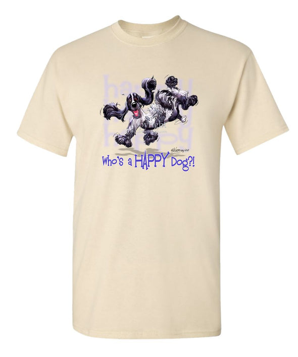 English Cocker Spaniel - Who's A Happy Dog - T-Shirt