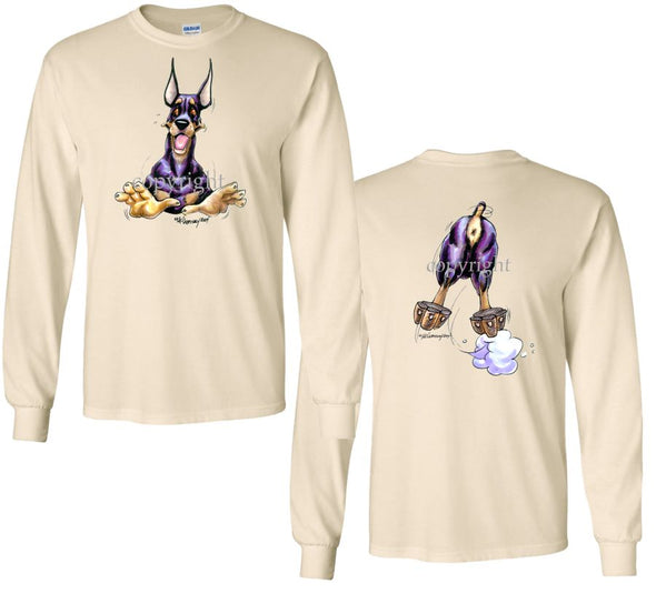 Doberman Pinscher - Coming and Going - Long Sleeve T-Shirt (Double Sided)