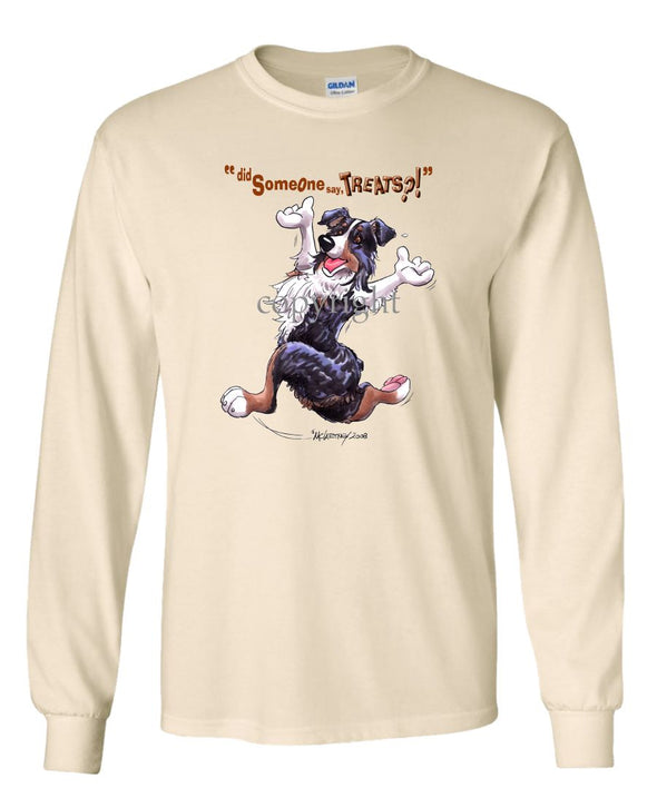 Australian Shepherd  Black Tri - Treats - Long Sleeve T-Shirt