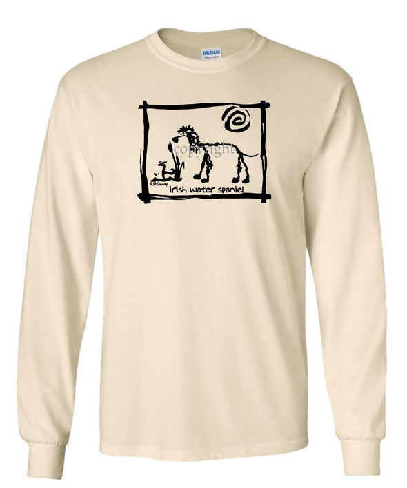 Irish Water Spaniel - Cavern Canine - Long Sleeve T-Shirt
