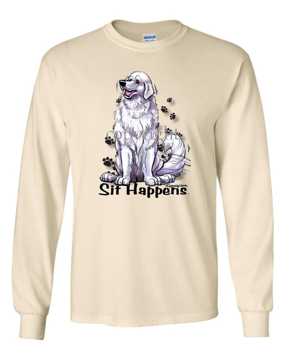 Great Pyrenees - Sit Happens - Long Sleeve T-Shirt