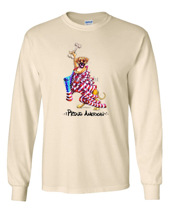 Rhodesian Ridgeback - Proud American - Long Sleeve T-Shirt