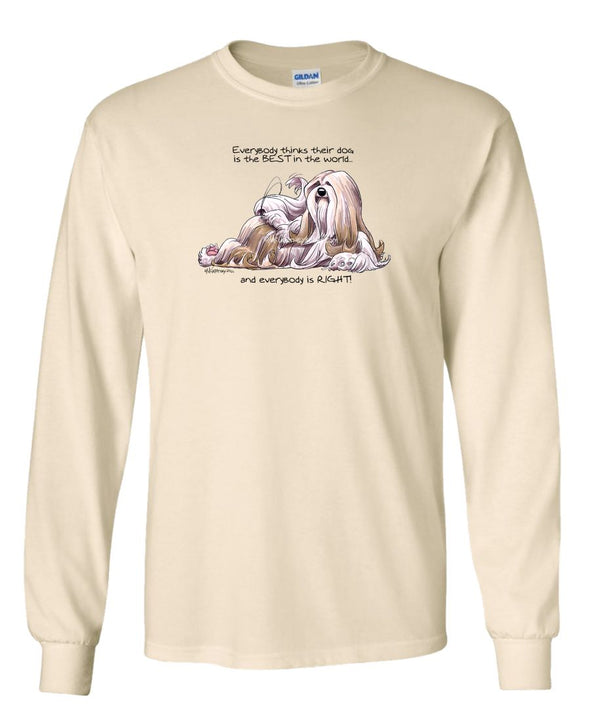 Lhasa Apso - Best Dog in the World - Long Sleeve T-Shirt