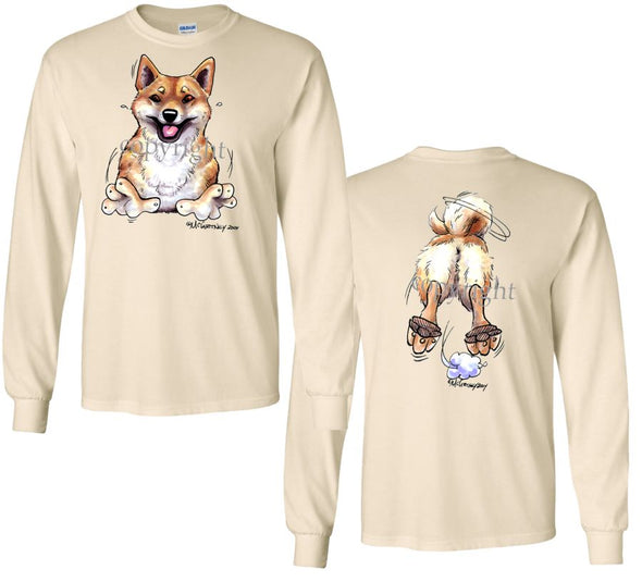 Shiba Inu - Coming and Going - Long Sleeve T-Shirt (Double Sided)