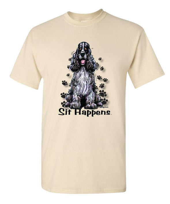 English Cocker Spaniel - Sit Happens - T-Shirt