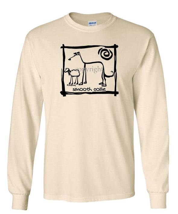 Collie  Smooth - Cavern Canine - Long Sleeve T-Shirt