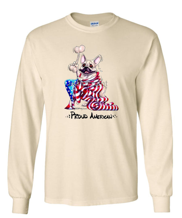 French Bulldog - Proud American - Long Sleeve T-Shirt